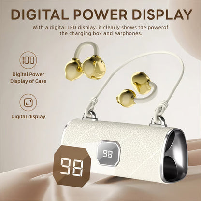 Fashionable Clip-On Wireless Headphones with Handbag