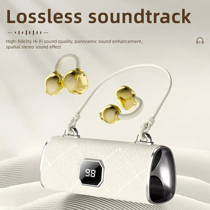 Fashionable Clip-On Wireless Headphones with Handbag