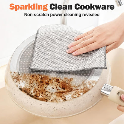 Multipurpose Wire Dishwashing Rags, 2026 New Reusable Metal Wire Dishwashing Cloth for Home Kitchen Cooktop