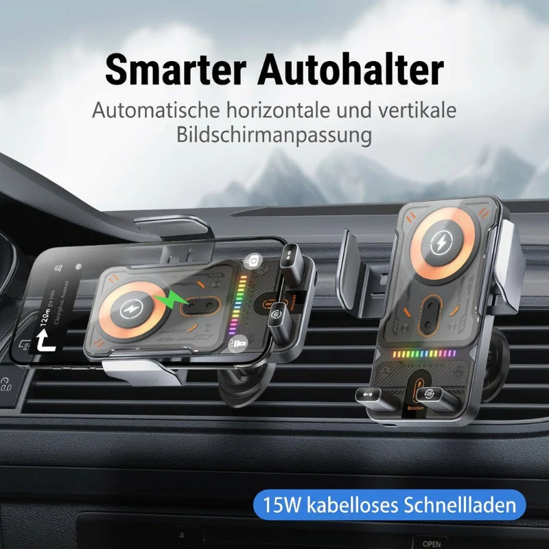 📢📢50%  OFF !! 🚗📱 2-in-1 Car Phone Holder & Wireless Charger – 360° Rotation, Strong Grip & Fast Charging 🔋