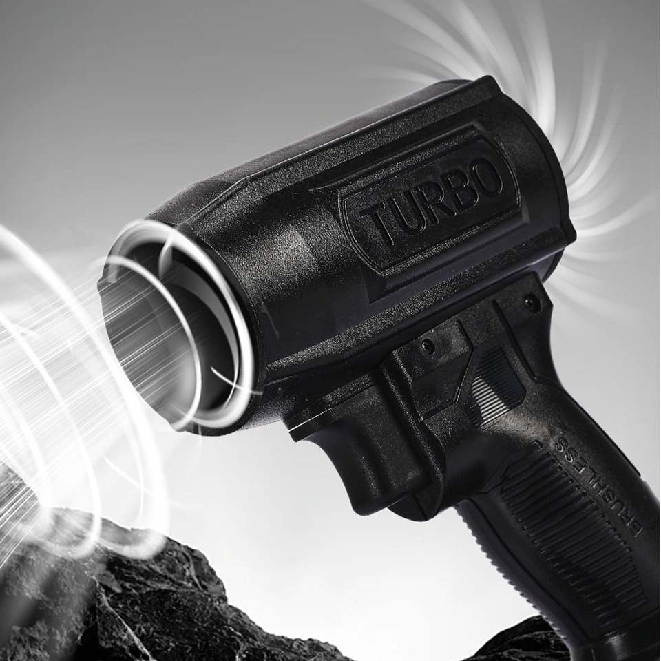 X64 Turbo Fan16000mA Powerful Air Blower 64mm Handheld Brussels Motor Duct Fan Thrust Electric Power Display Car Air Gun Dry