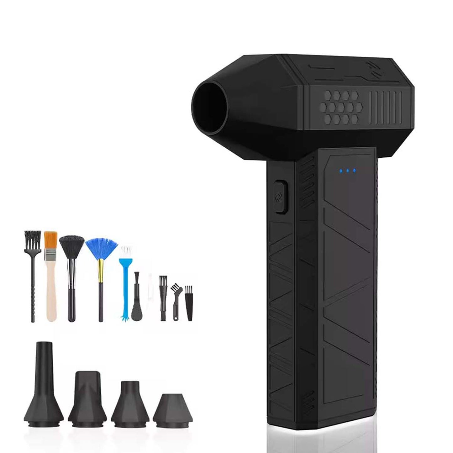 X64 Turbo Fan16000mA Powerful Air Blower 64mm Handheld Brussels Motor Duct Fan Thrust Electric Power Display Car Air Gun Dry