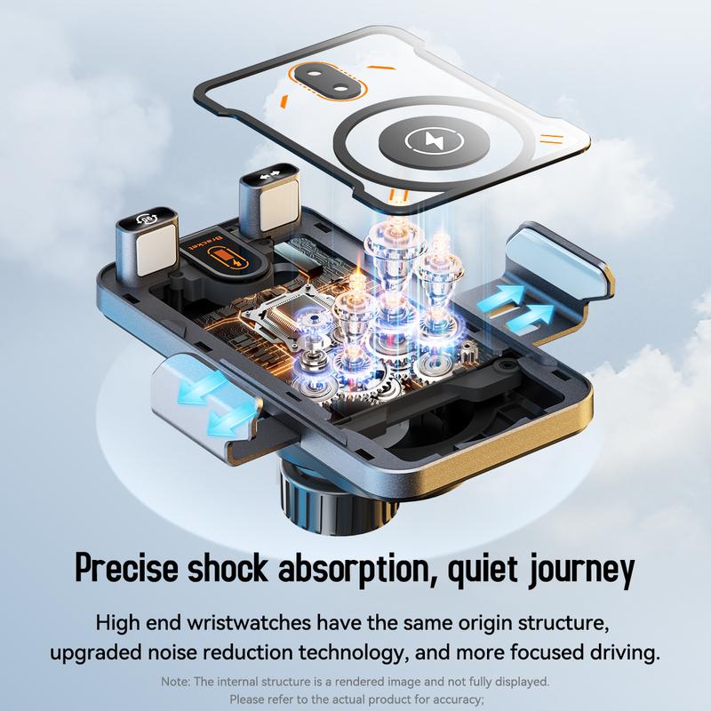 📢📢50%  OFF !! 🚗📱 2-in-1 Car Phone Holder & Wireless Charger – 360° Rotation, Strong Grip & Fast Charging 🔋