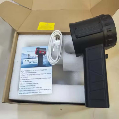 X64 Turbo Fan16000mA Powerful Air Blower 64mm Handheld Brussels Motor Duct Fan Thrust Electric Power Display Car Air Gun Dry