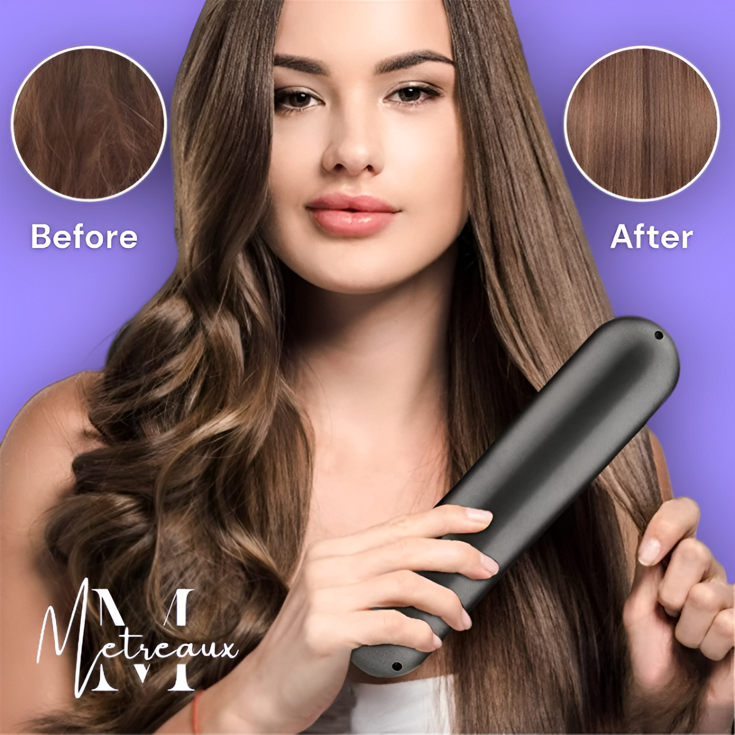 ⏰50K+ SOLD!💁‍♀️Wireless Ceramic Hair Straightening Comb – Fast Heating, Anti-Frizz & Tangle-Free Design ✨