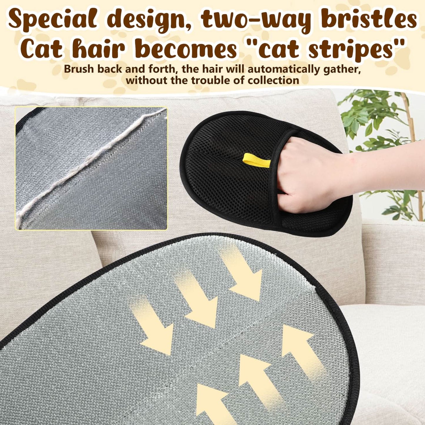 🔥BBUY 1 GET 1 FREE🔥🐾🧤 Pet Hair Remover Electrostatic Gloves – Double-Sided Efficient, Soft Silicone & Washable Reusable (Versatile Home+Car)!