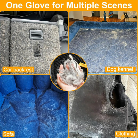 🔥BBUY 1 GET 1 FREE🔥🐾🧤 Pet Hair Remover Electrostatic Gloves – Double-Sided Efficient, Soft Silicone & Washable Reusable (Versatile Home+Car)!