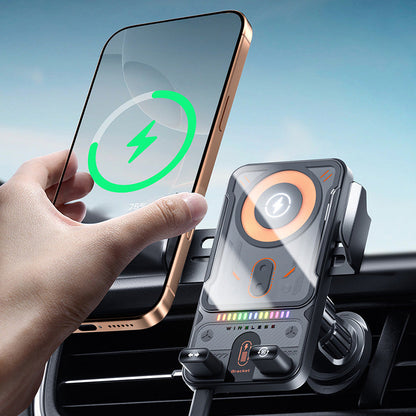 📢📢50%  OFF !! 🚗📱 2-in-1 Car Phone Holder & Wireless Charger – 360° Rotation, Strong Grip & Fast Charging 🔋