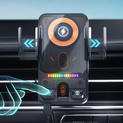 📢📢50%  OFF !! 🚗📱 2-in-1 Car Phone Holder & Wireless Charger – 360° Rotation, Strong Grip & Fast Charging 🔋