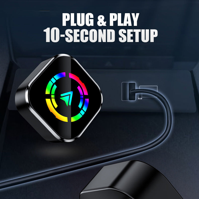 🚗📱 2-in-1 Wireless Adapter: Wireless Auto-Connect for iPhone & Android – Enjoy driving safety and freedom! 🔋🎉