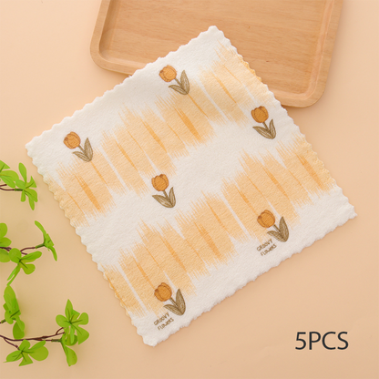 ⏳Time-Limited Special⏰5PCS Coral Flannel Dish Towels for Home Use