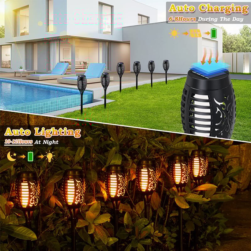 💖 Outdoor Garden Torch Solar Lamps 🏡💡