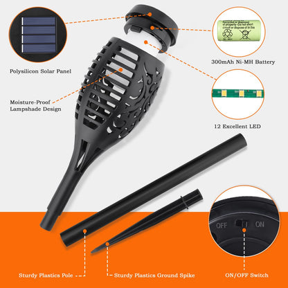 💖 Outdoor Garden Torch Solar Lamps 🏡💡