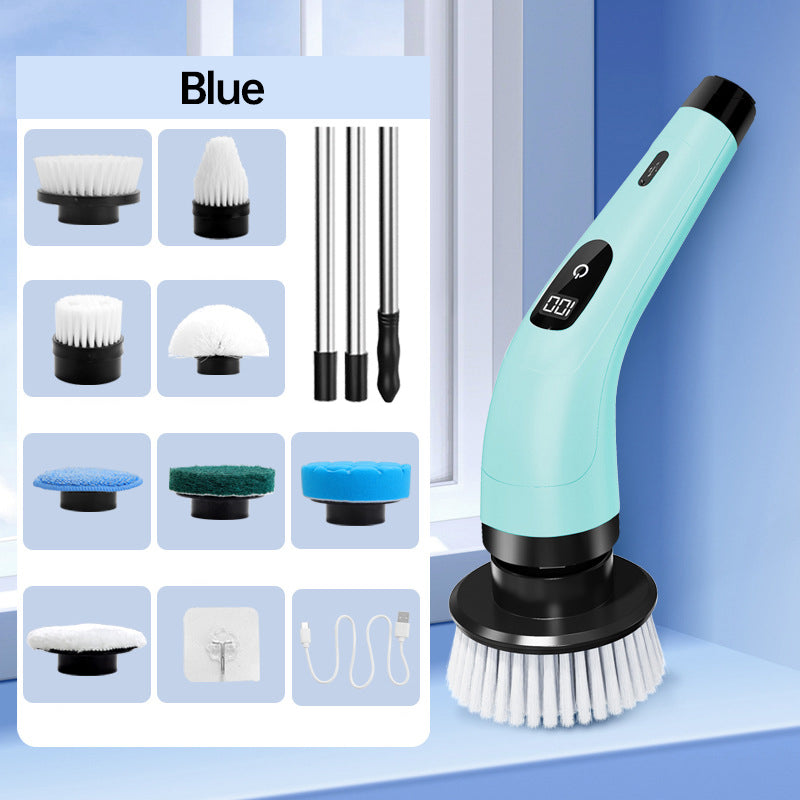 ✨ Precision Cleaning! 9-IN-1 Electric Brush – Small Heads for Tiles/Grooves/Windows, Deep Clean Every Corner!
