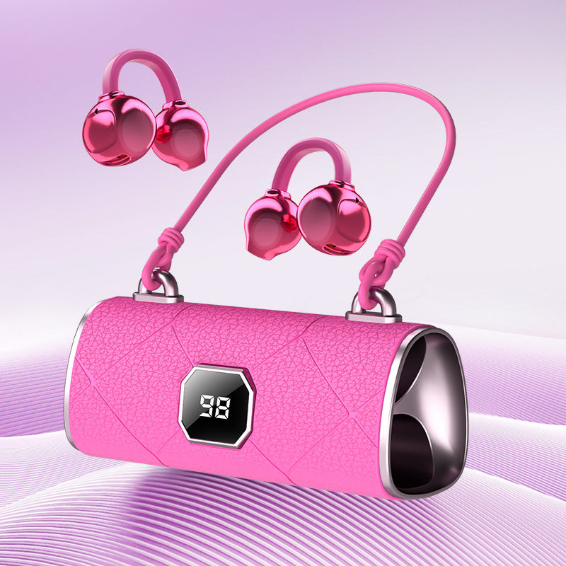 Fashionable Clip-On Wireless Headphones with Handbag