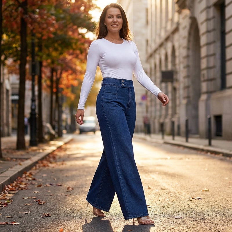 👖50K+ SOLD⚡Women's High-Waist Wide-Leg Jeans