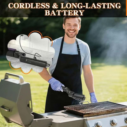 Cordless Electric BBQ Brush Cleaner – Deep Cleaning, Long Handle & Rechargeable 🔋