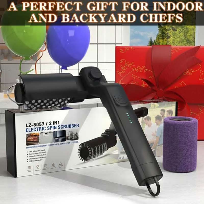 Cordless Electric BBQ Brush Cleaner – Deep Cleaning, Long Handle & Rechargeable 🔋