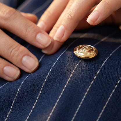 🥳2026 HOT SALE🥳💞50K+ SOLD!🍂Women's Pinstripe Double-Breasted Suit Set