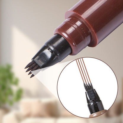 Waterproof Four-tip Beard and Eyebrow Pen