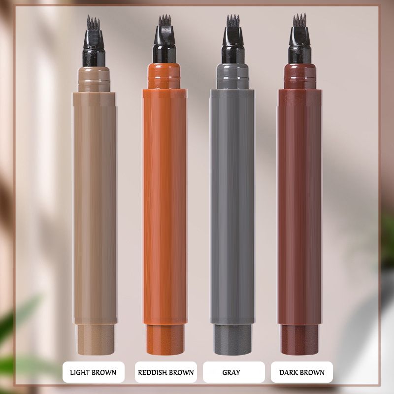 Waterproof Four-tip Beard and Eyebrow Pen