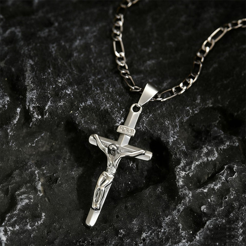 ✝️Necklace with gold crucifix pendant